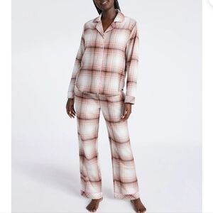 Joyspun Women's Medium Pink Plaid Pajama Set